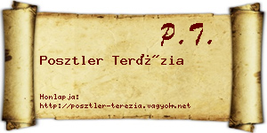Posztler Terézia névjegykártya